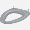 Bestcare Whitehall Ligature-Resistant Toilet Seat Cover, Gray