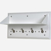 Bestcare Whitehall Ligature-Resistant Shelf, Auto Release Hooks, White