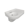 Bestcare Whitehall Ligature-Resistant ADA Right Corner Basin, White, No Faucet