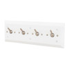 Bestcare Whitehall Ligature-Resistant Four Hook Panel, Auto Release Hooks, White