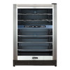 Magic Chef 44 Bottle/140 Can Dual Zone Wine Beverage In Stainless Steel