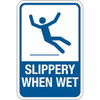 Hy-Ko Slippery When Wet Sign 24 X 24" Reflective