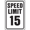 Hy-Ko Speed Limit 15 Mph Sign 18 X12" Nonreflective