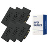 Elegrp 20a Gfci, Screwless Wall Plate, Weather Resist, Matte Black, Package Of 6