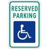 Hy-Ko Reserved Disabled Parking Sign 12x18" Reflective Aluminum