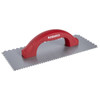 Roberts Dual-Notch Adhesive Trowel, Coated Carbon Steel, Flat, Square