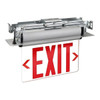 Halco Topaz Edgelit LED Exit Sign, Mirror Double Face, Red Letters, Nyc Approved