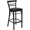 Flash Furniture Hercules Series Black Metal Restaurant Barstool Black Vinyl Seat