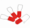 100PCS Plastic Padlock Security Seals Metal Wire Padlocks Electric Meter Seal Disposable Anti-Tamper Lock Numbered Anti Tamper Tag Hasps Red
