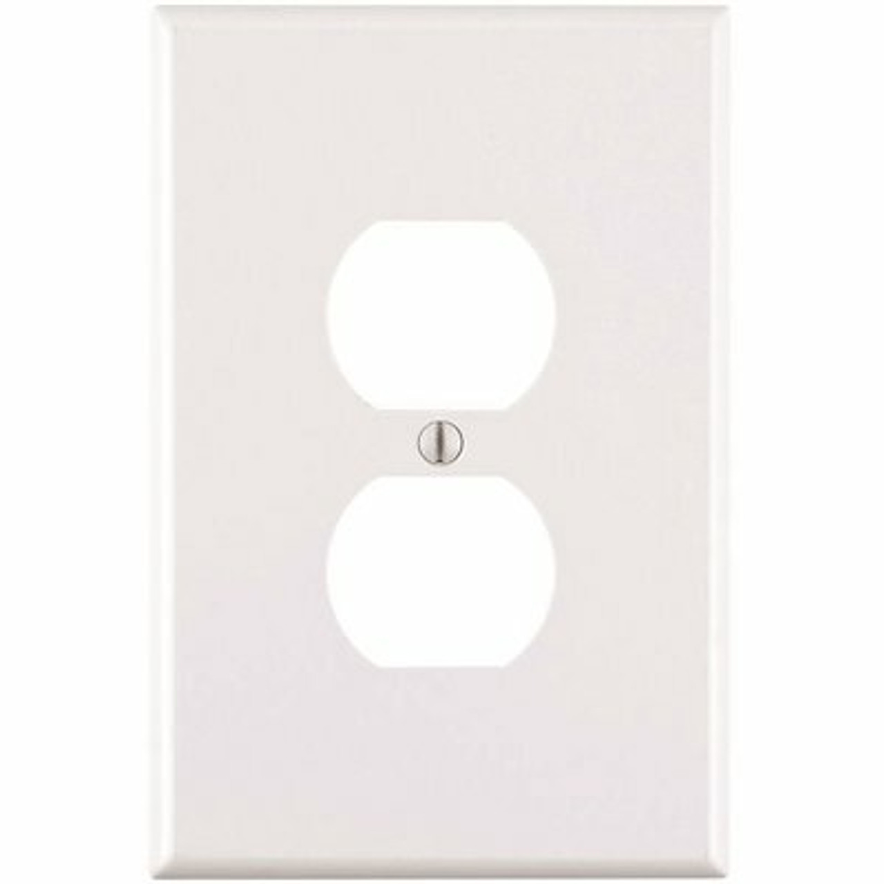 Leviton 1-Gang Jumbo Duplex Outlet Wall Plate White