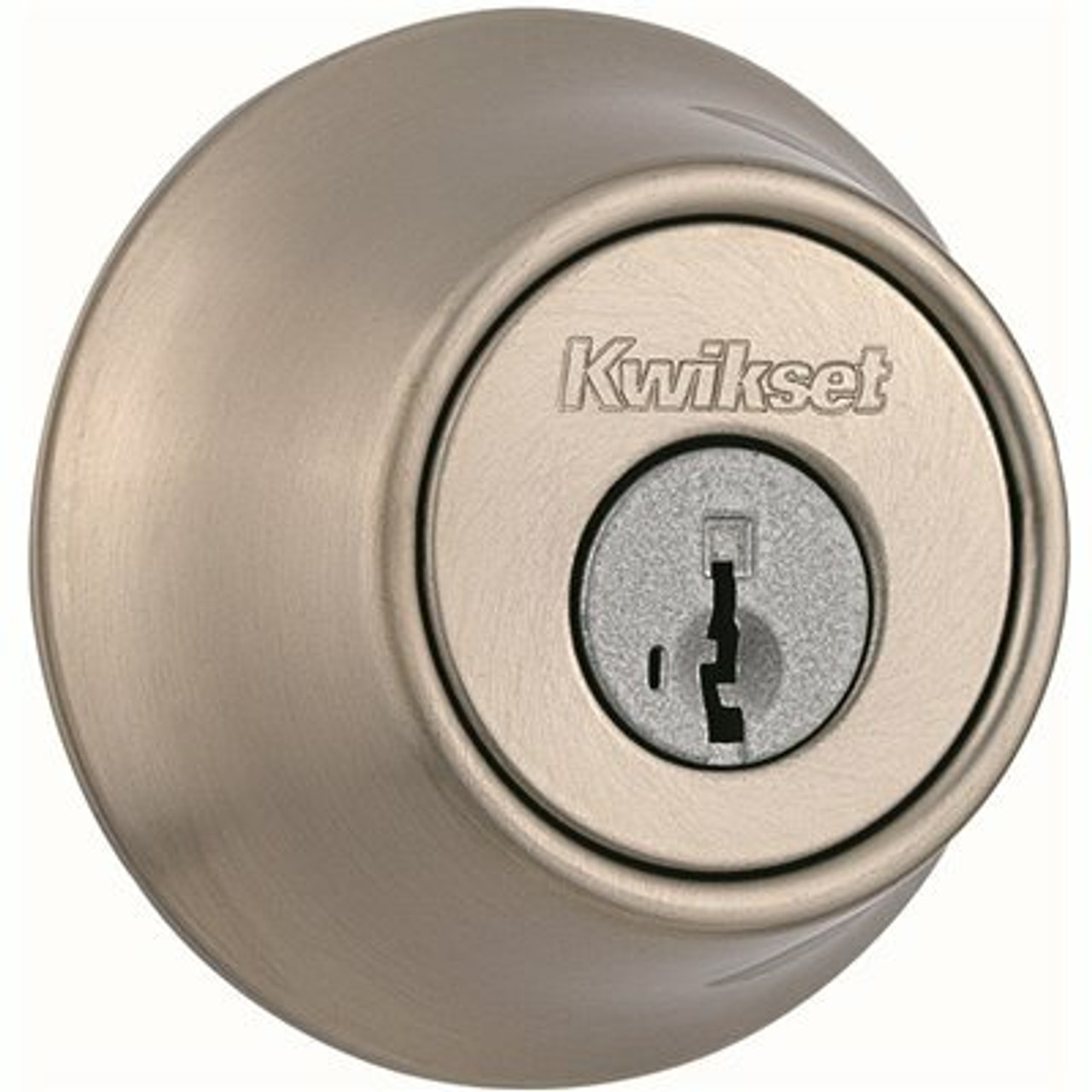 Kwikset 660 Series Satin Nickel Single Cylinder Deadbolt Featuring Smartkey Security With Microban Antimicrobial Technology