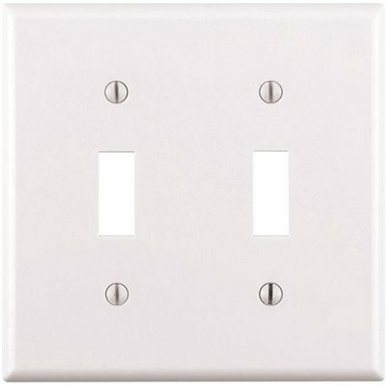 Leviton White 2-Gang Toggle Wall Plate (1-Pack) - 609314