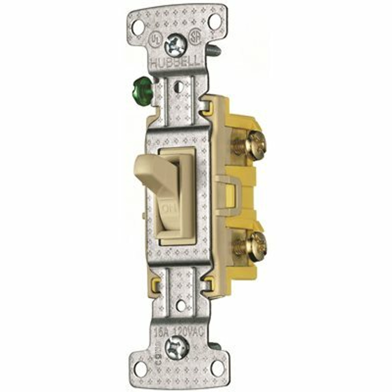 HUBBELL WIRING 15 Amp 120-Volt Single-Pole Toggle Switch, Ivory