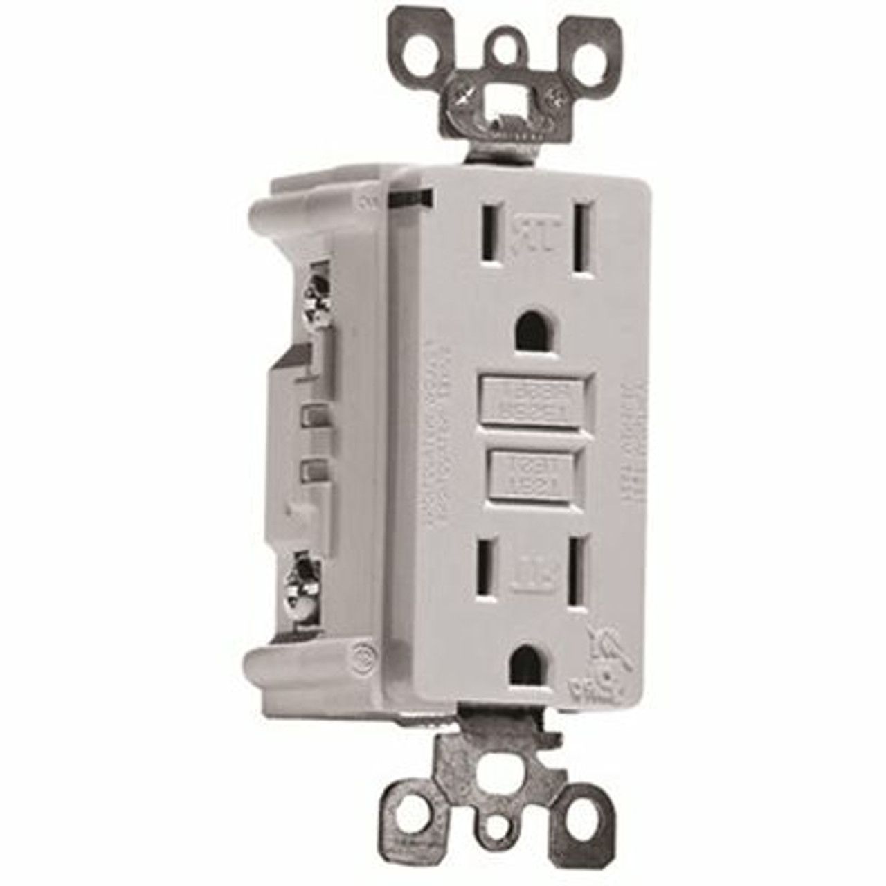 Leviton 15 Amp 125-Volt NEMA 5-15R SmartlockPro 2-Pole Tamper-Resistant Duplex GFCI Receptacle with LED, White