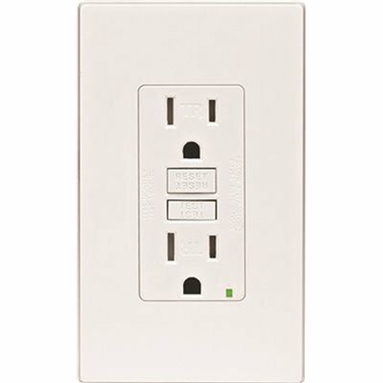 Leviton 15 Amp 125-Volt Nema 5-15R Smartlockpro 2-Pole Tamper-Resistant Duplex Gfci Receptacle With Led, Ivory