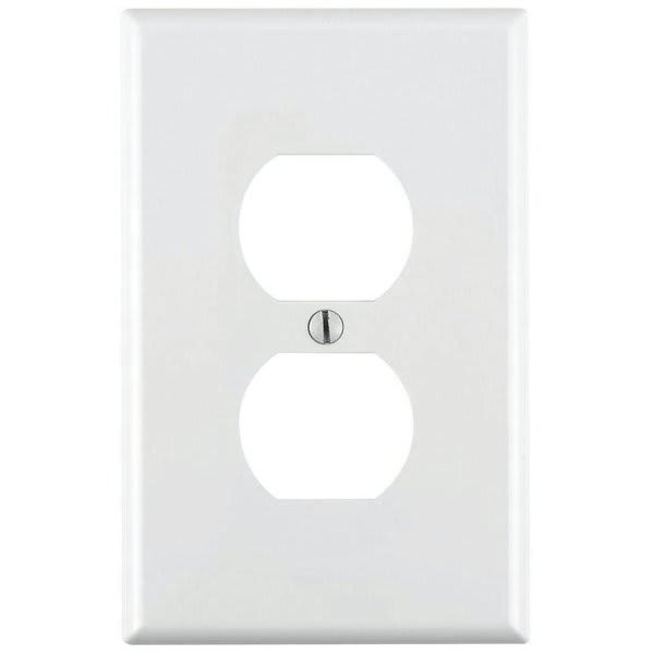 Leviton White 1-Gang Duplex Wall Plate