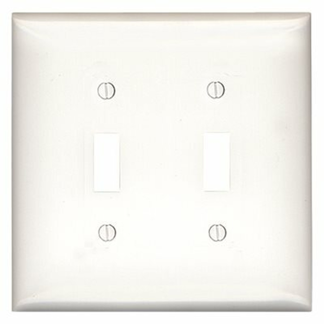 Leviton White 2-Gang Toggle Wall Plate (1-Pack) - 609056