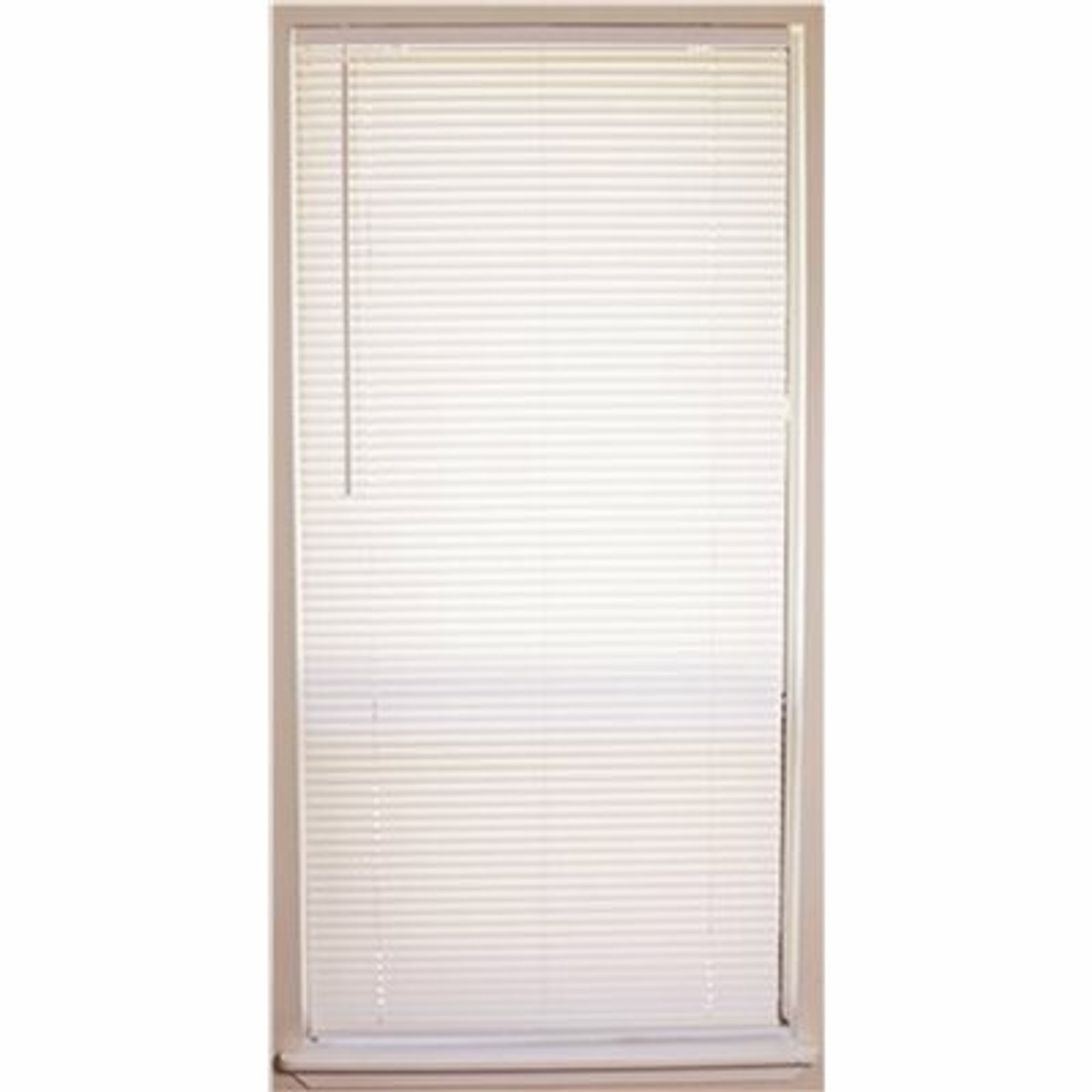 Designer's Touch White Cordless Light Filtering Vinyl Mini Blind With 1 In. Slats 72 In. W X 64 In. L