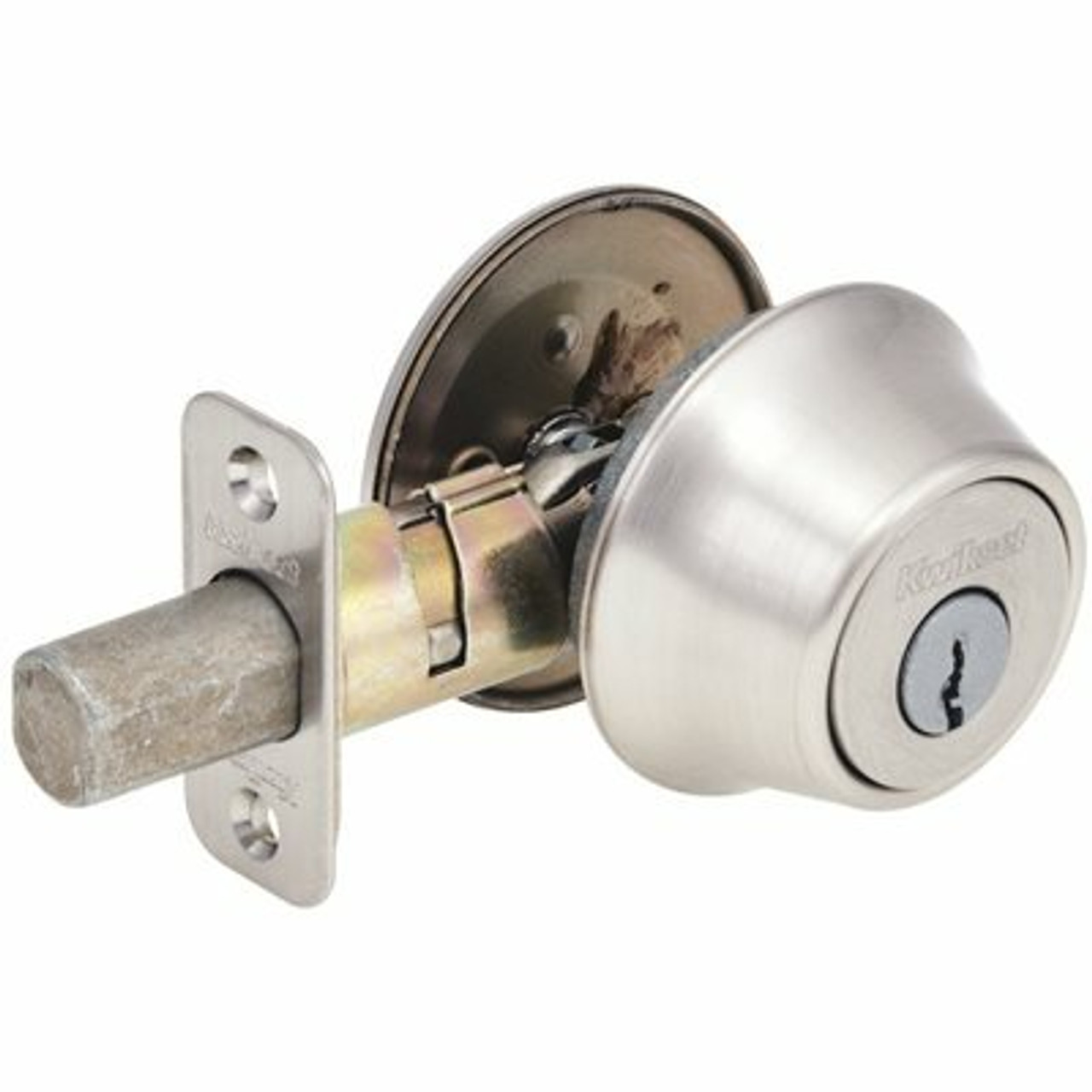 Kwikset 660 Series Satin Nickel Single Cylinder Deadbolt With Microban Antimicrobial Technology