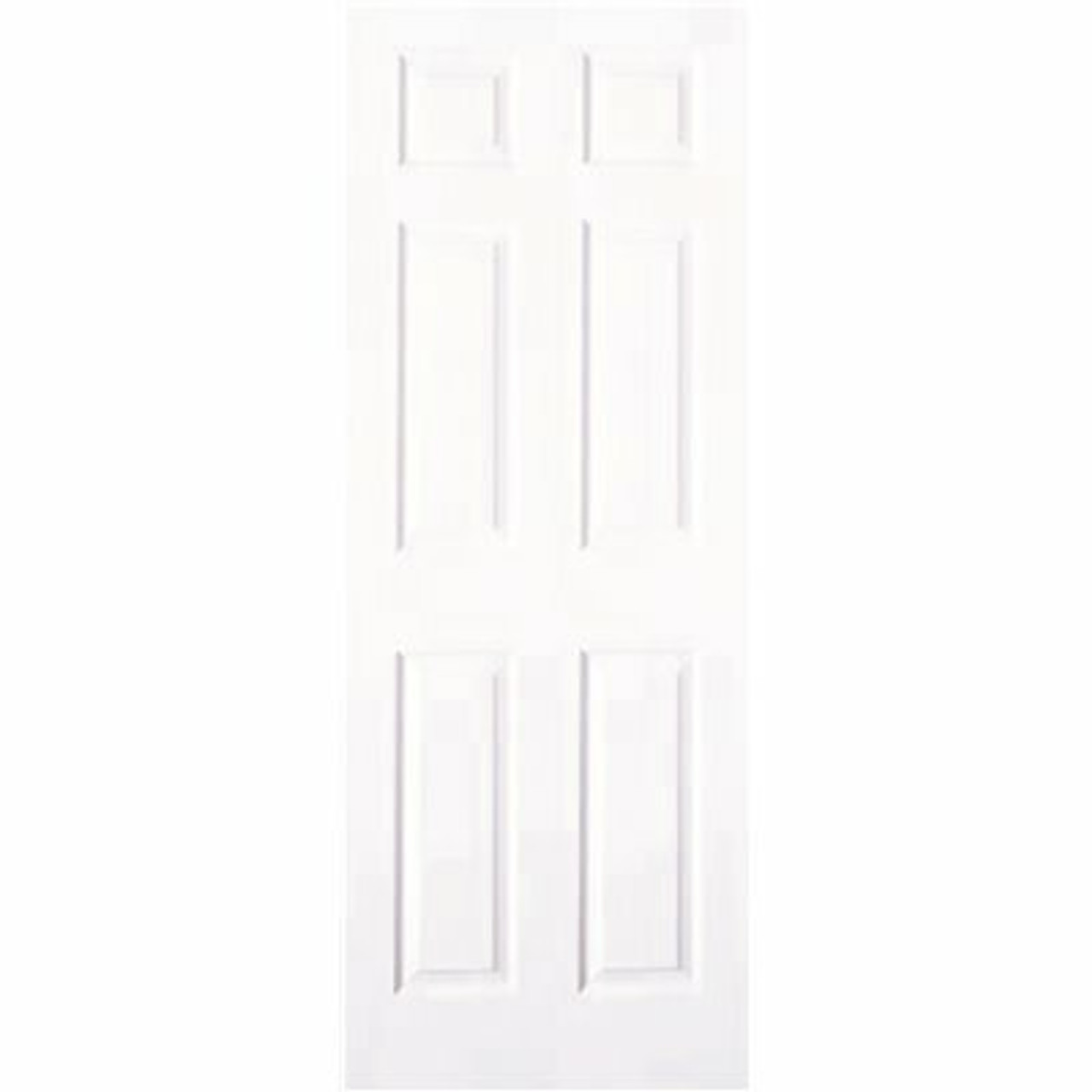 Masonite 24 In. X 80 In. Textured 6-Panel Primed White Hollow Core Composite Interior Door Slab