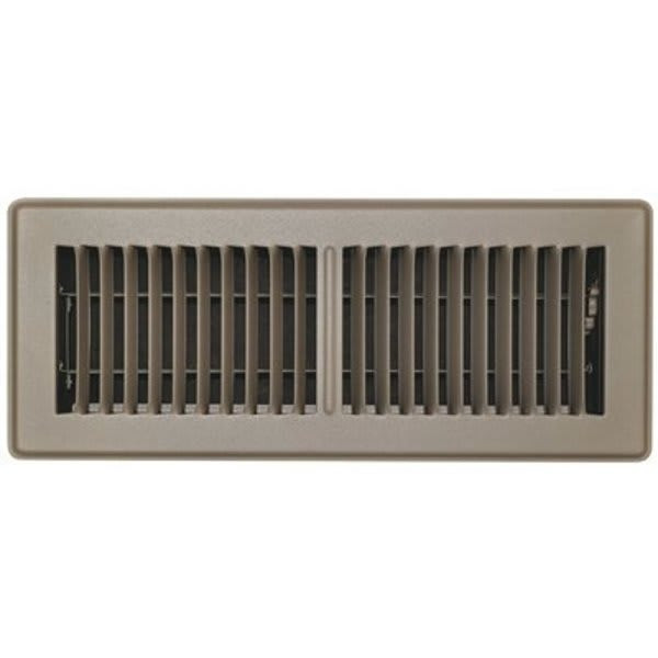 Truaire 4 In. X 12 In. Brown Floor Register