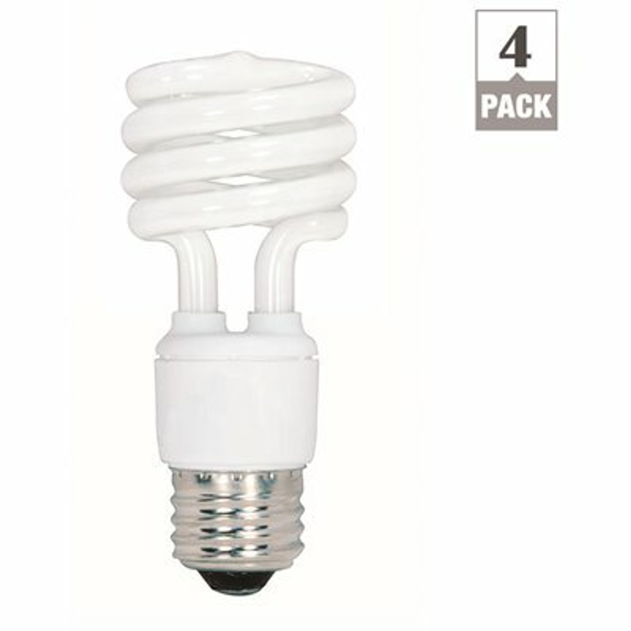 Satco|Satco 60-Watt Equivalent T2 Medium Base Cfl Light Bulb, Warm White (4-Pack)