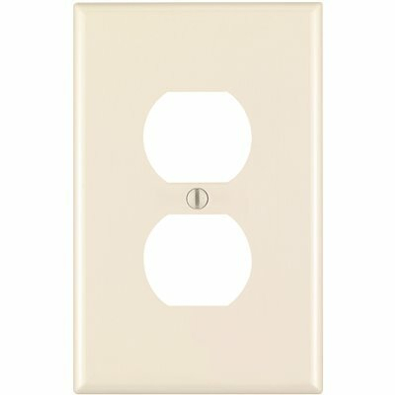 Leviton 1-Gang Midway Duplex Outlet Nylon Wall Plate, Light Almond