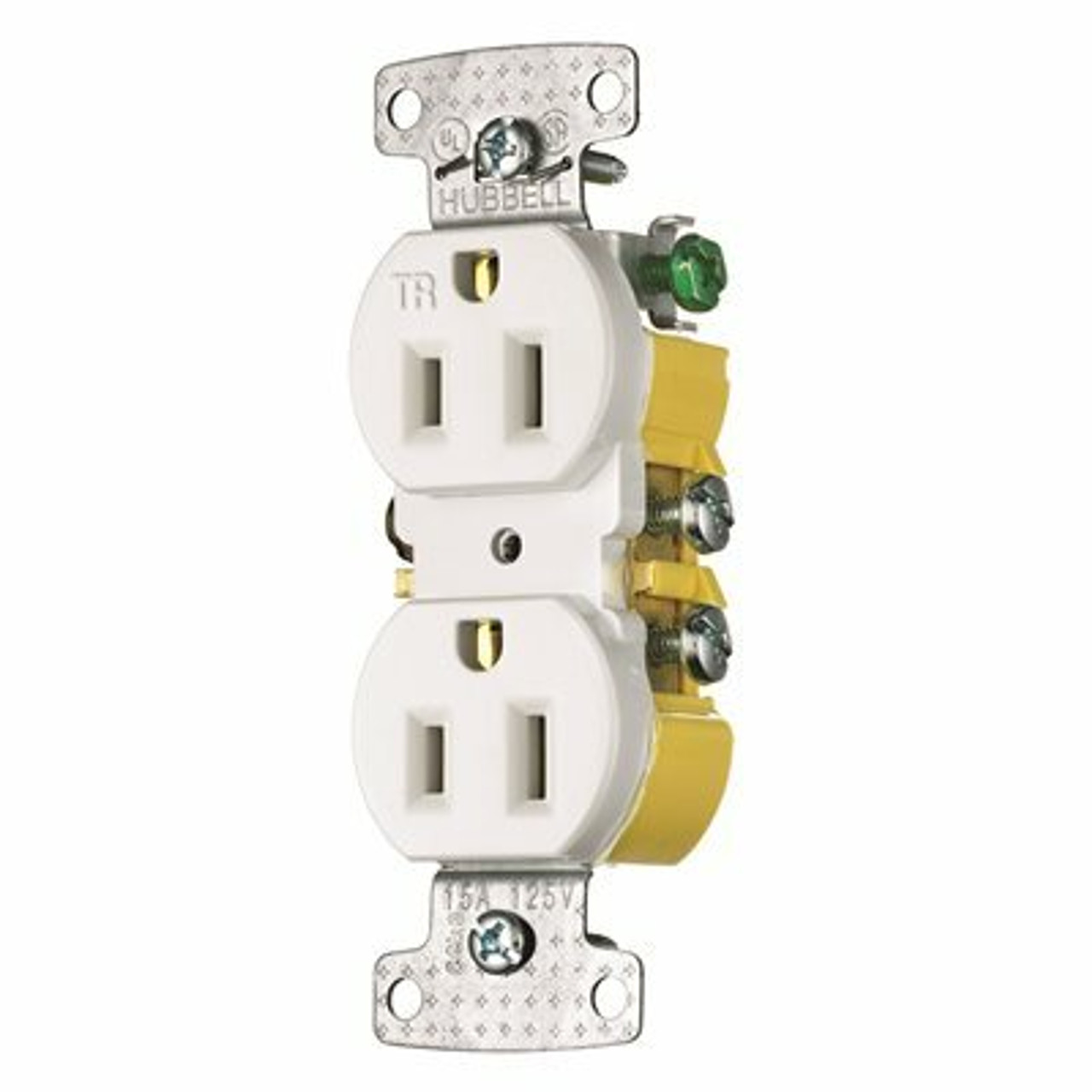 Hubbell Wiring 15 Amp Tamper Resistant Duplex Outlet, White