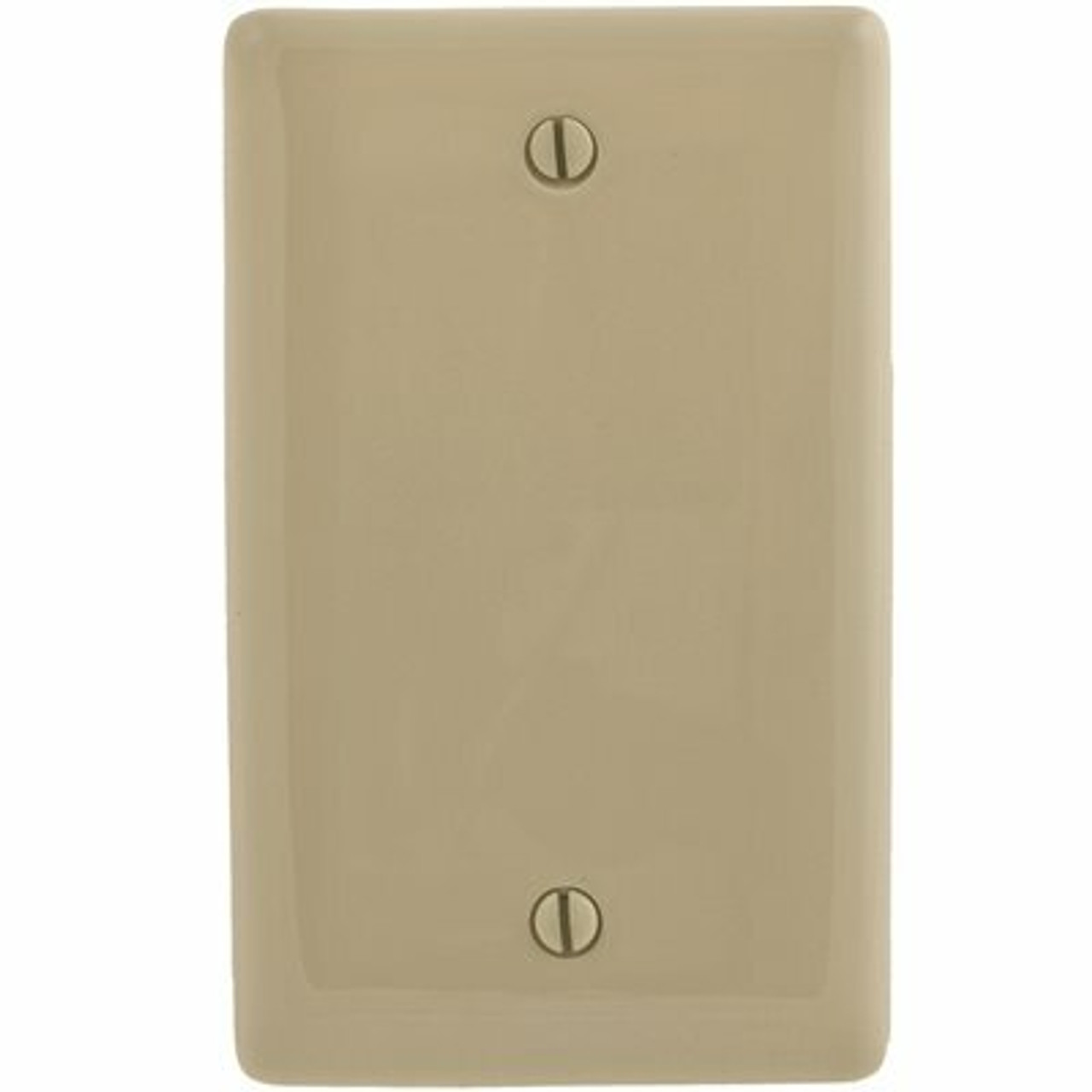 Hubbell Wiring 1-Gang Ivory Medium Size Box Mount Blank Wall Plate