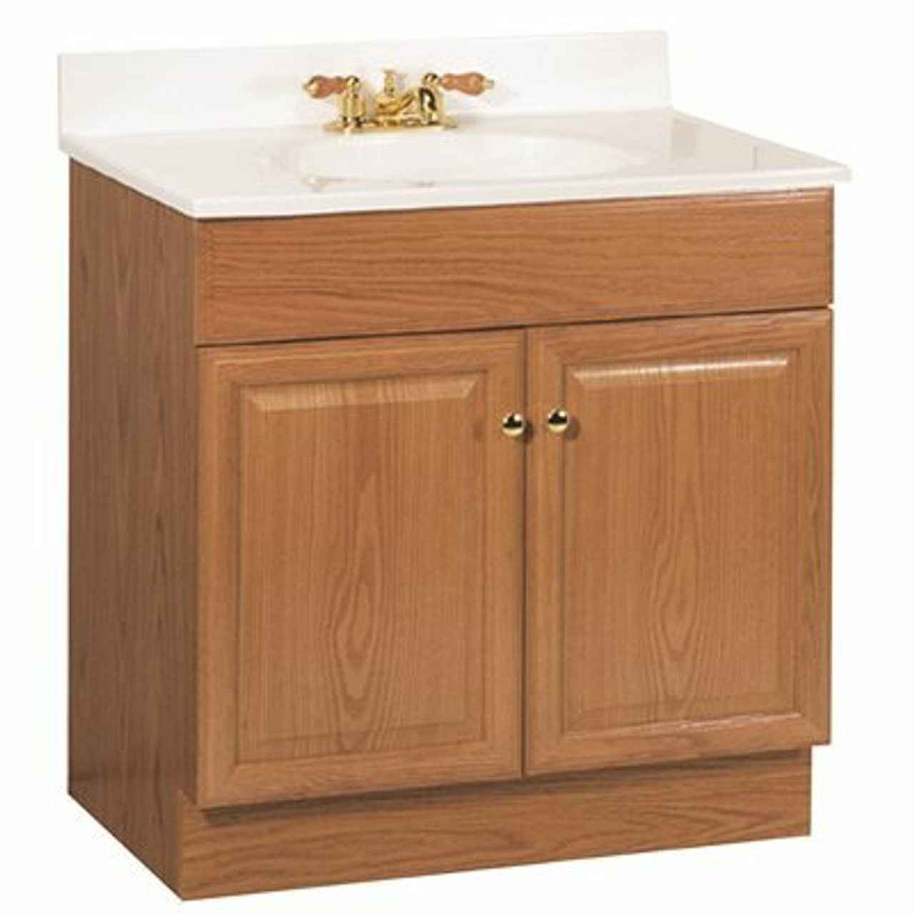 Rsi Home Products 30 In. X 31 In. X 18 In. Richmond Bathroom Vanity Cabinet With Top With 2-Door In Oak