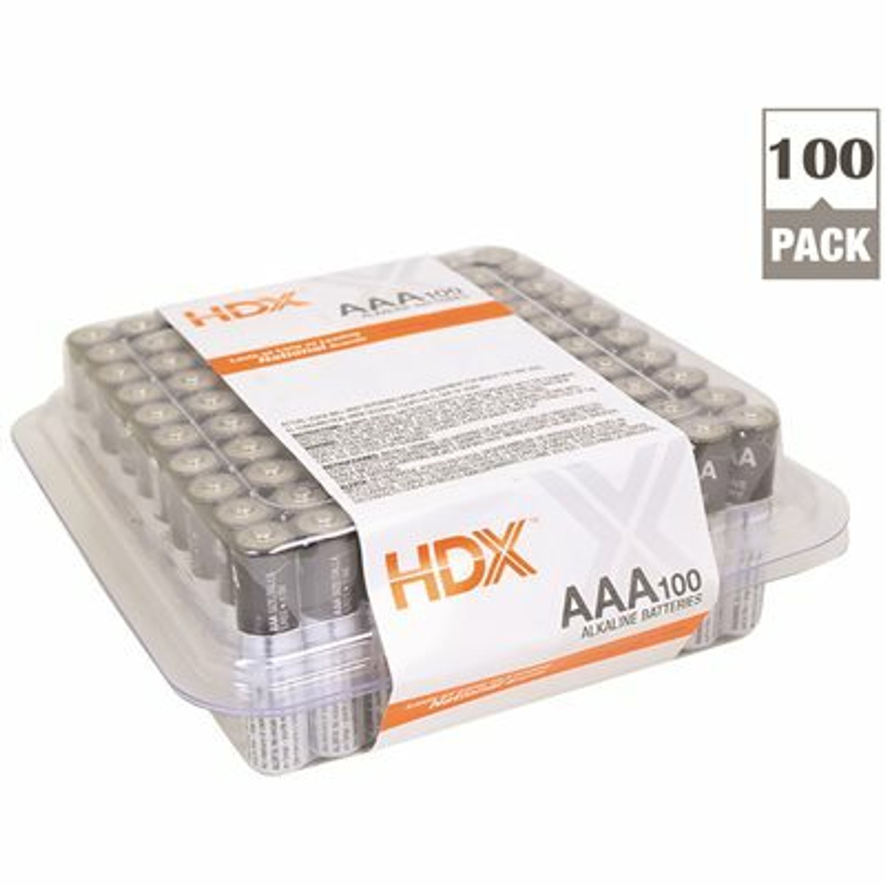 Hdx Alkaline Aaa Battery (100-Pack)