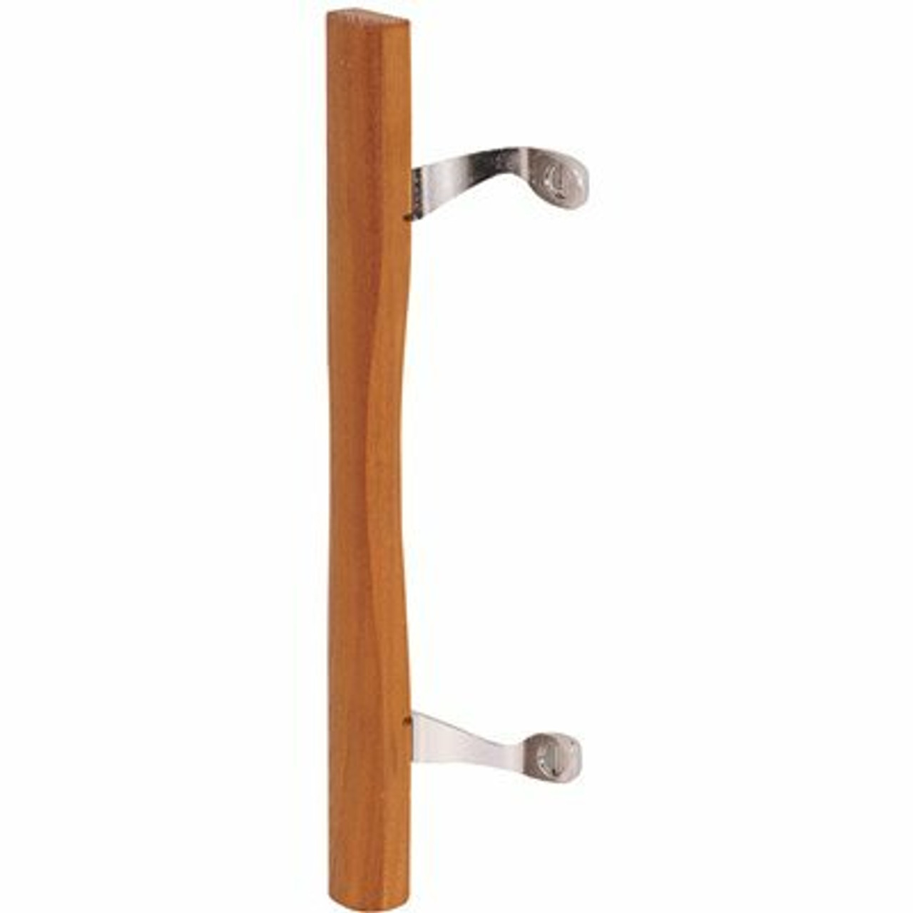 Prime-Line 6-5/8 In. Mounting Hole Centers Patio Sliding Door Handle, Diecast Brackets, Featuring A Wood Pull