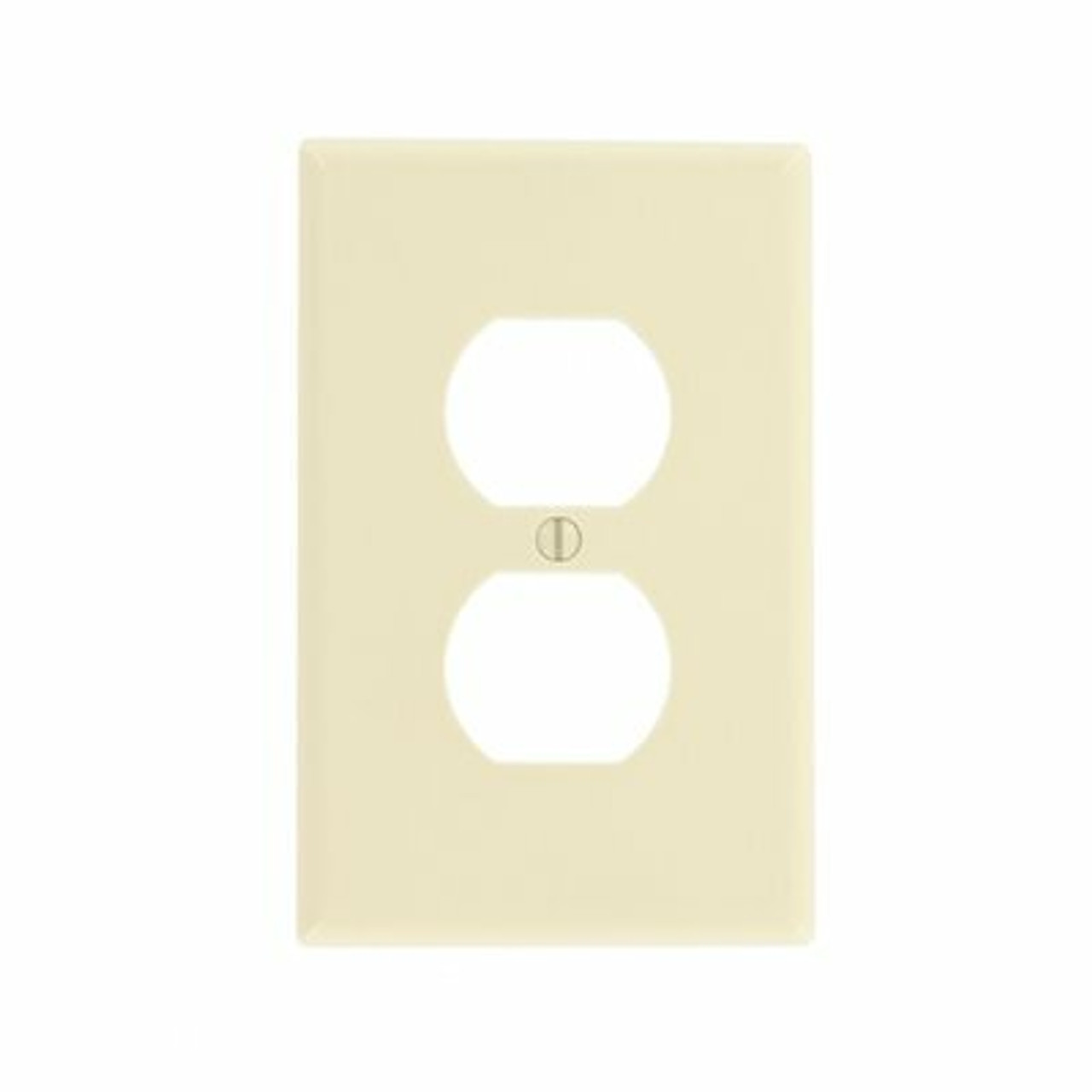 Leviton 1-Gang Duplex Receptacle Wall Plate And Midway In Light Almond