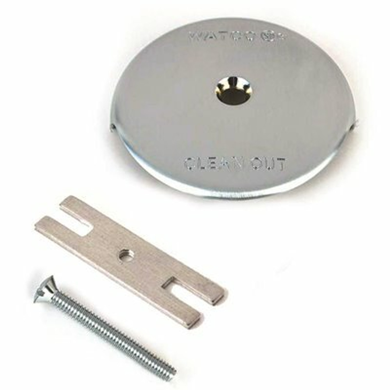 Watco 1-Hole Bathtub Overflow Plate Kit In Chrome Plated