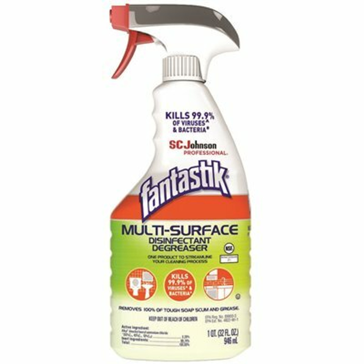 Fantastik Multi-Surface Disinfectant Degreaser 32 Oz. Trigger