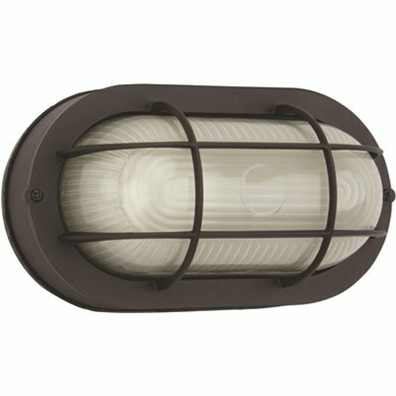 Royal Cove Medium 1-Light Black Outdoor Wall Or Ceiling Mounted Fixture Bulkhead With Frosted Glass
