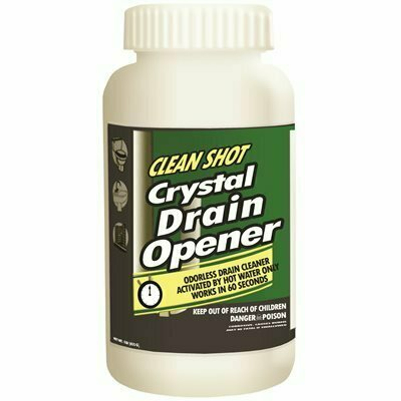 Theochem Laboratories 1 Lb. Clean Shot Crystal Drain Opener And Cleaner