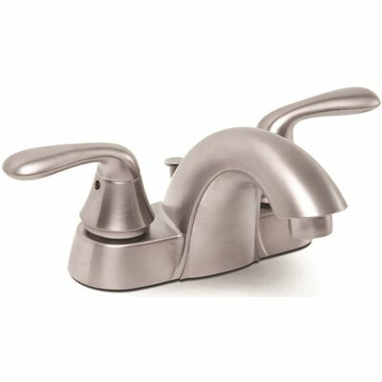 Premier Waterfront 4 In. Centerset 2-Handle Bathroom Faucet With Pop-Up Assembly In Brushed Nickel - 3577626