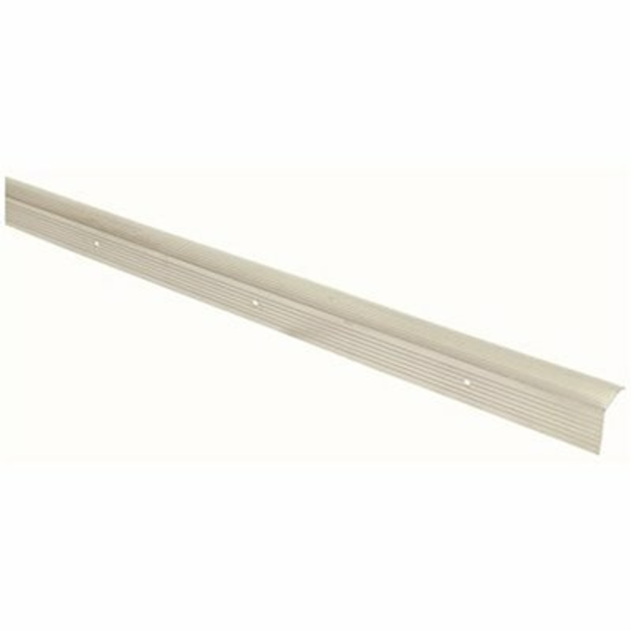 Frost King 1-1/8 in. x 1-1/8 in. x 3 ft. Tile Edging Strip Fluted Silver Stair Edging