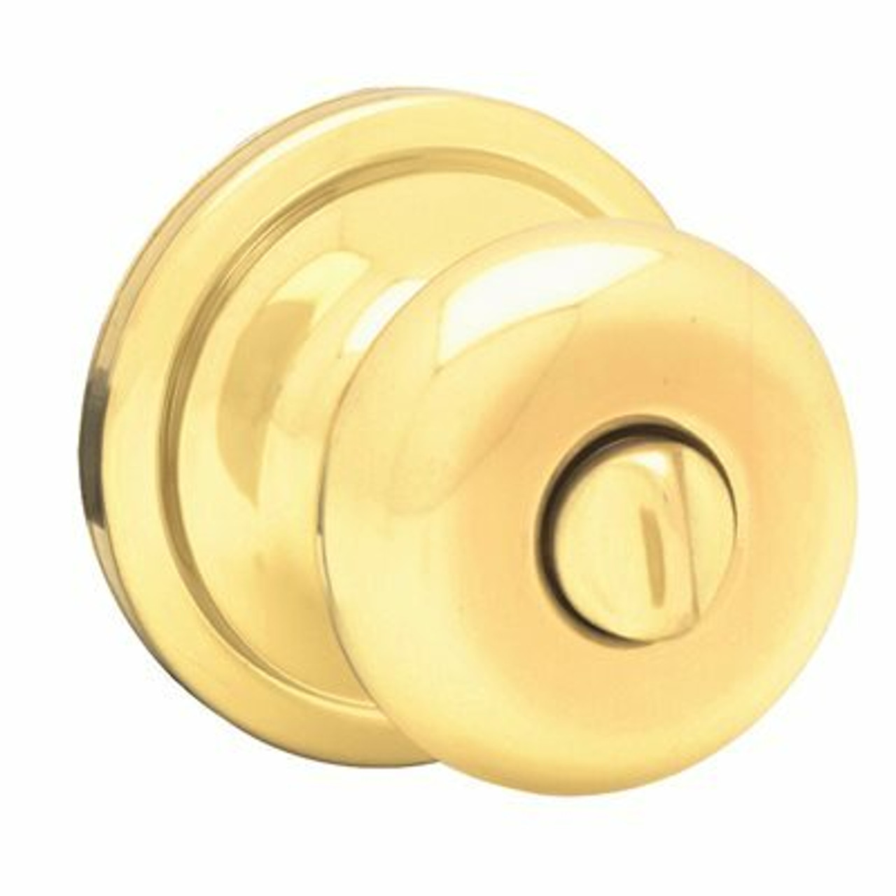 Kwikset Hancock Polished Brass Privacy Bed/Bath Door Knob