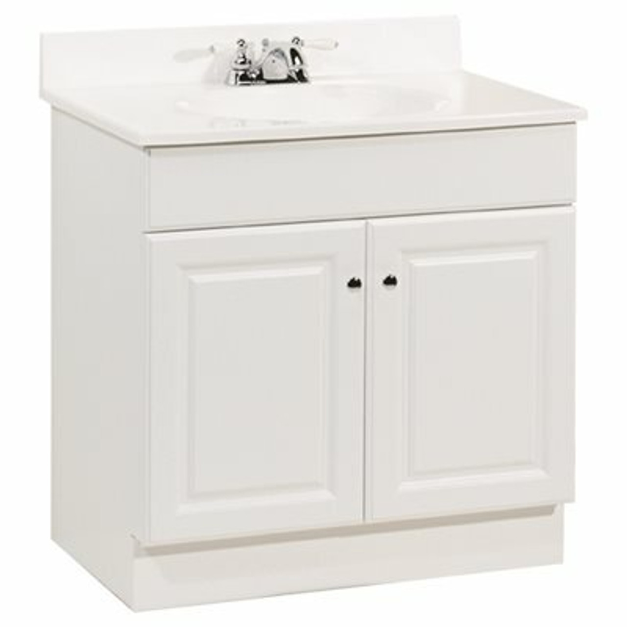 Rsi Home Products 30 In. X 31 In. X 18 In. Richmond Bathroom Vanity Cabinet With Top With 2-Door In White