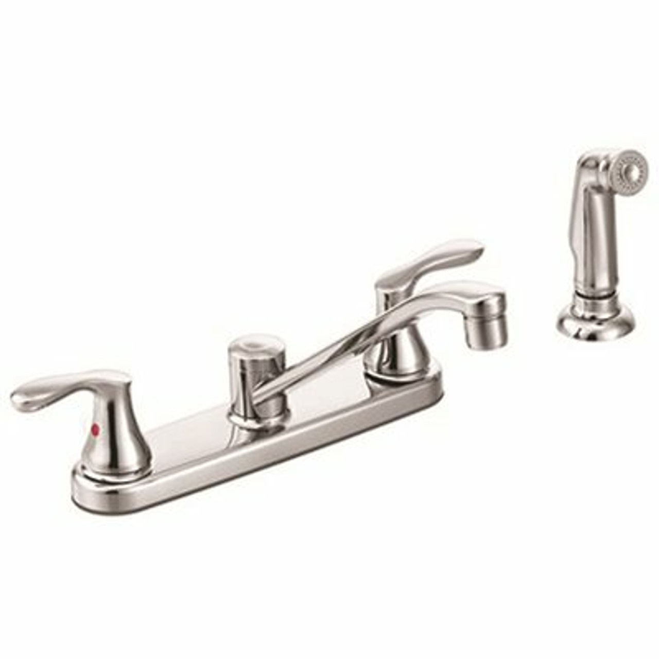 Cleveland Faucet Group Cornerstone 2-Handle Standard Kitchen Faucet With Matching Side Spray In Chrome