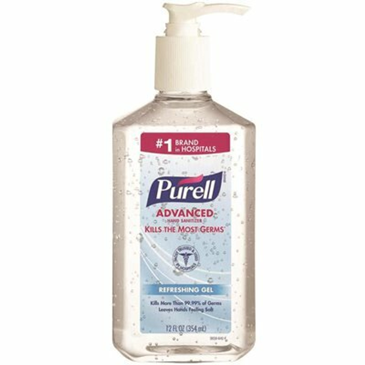 PURELL Advanced Hand Sanitizer Refreshing Gel, Clean Scent, 12 fl. Oz. Pump Bottle (Pack of 12)