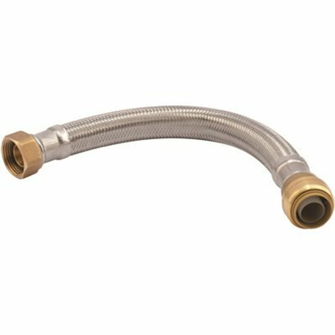 Sharkbite 3/4 In. Push-To-Connect X 3/4 In. Fip X 12 In. Braided Stainless Steel Water Heater Connector