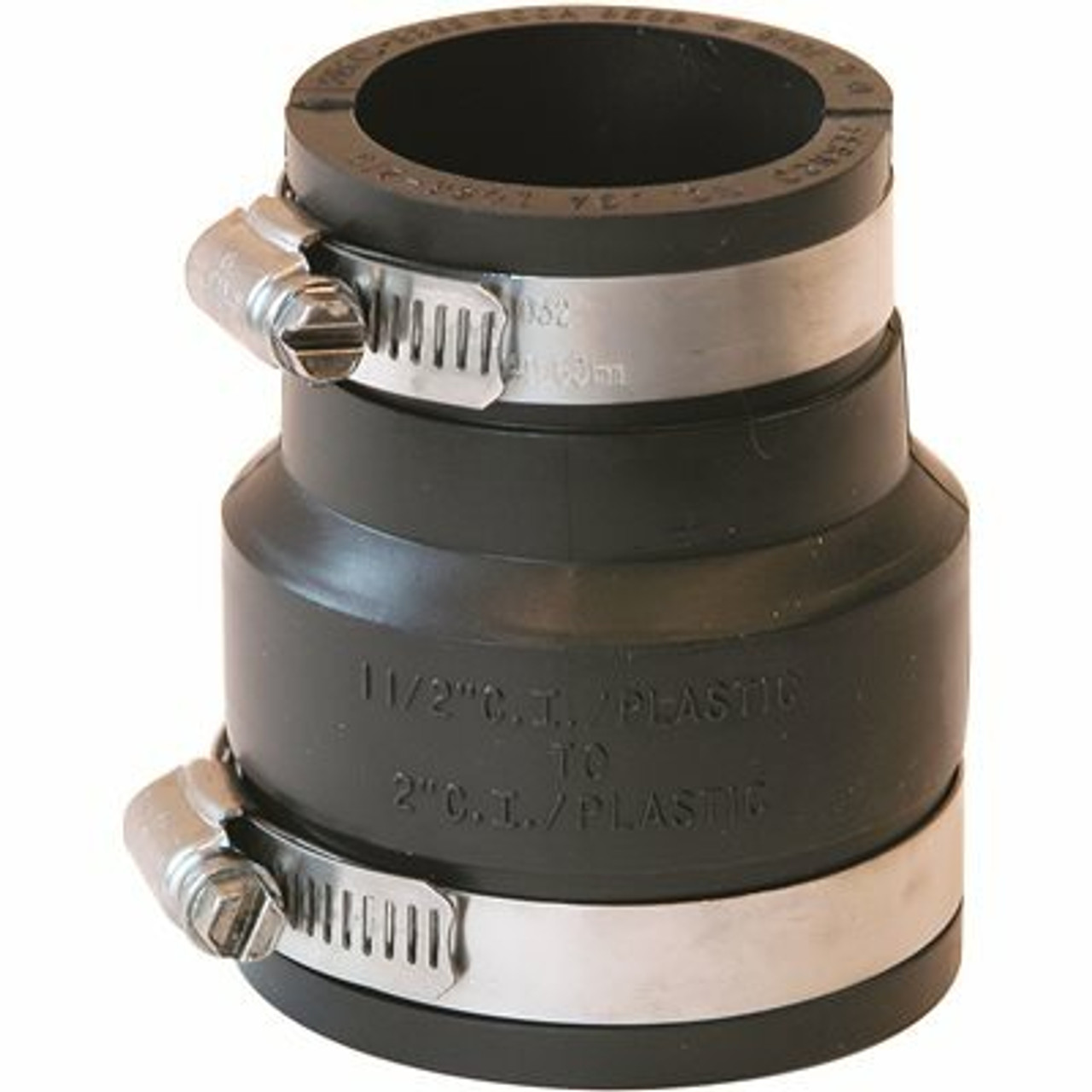 Fernco 2 In. X 1-1/2 In. Flexible Pvc Clamp Reducer Coupling