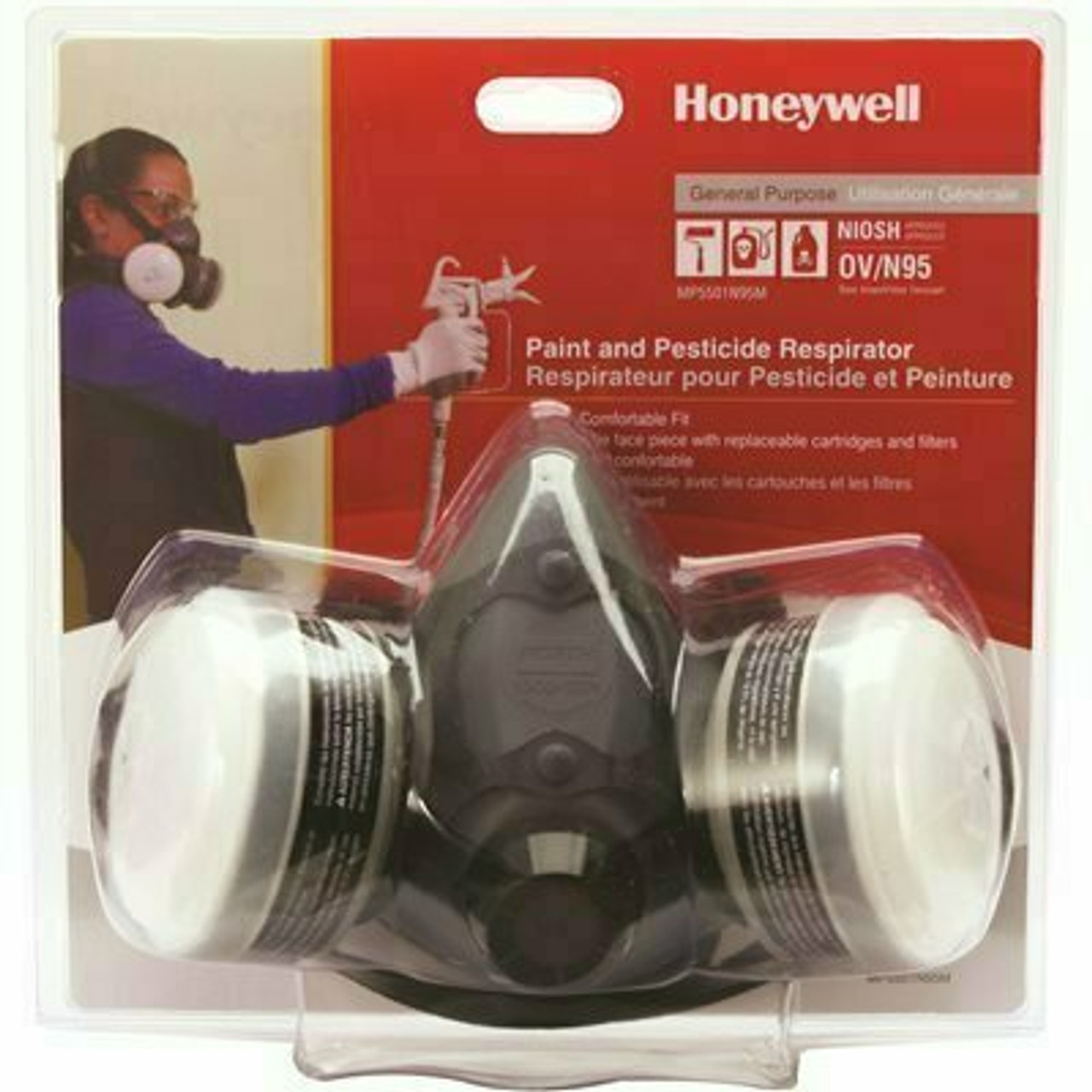 Honeywell Half Mask Respirator With Ov And N95, Medium