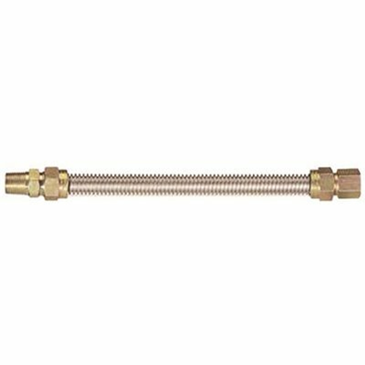 Watts Stainless Steel Gas Appliance Connector, 1/2 In. Od, 3/8 In. Id, 1/2 In. Mnpt X 1/2 In. Fnpt, 48 In. L