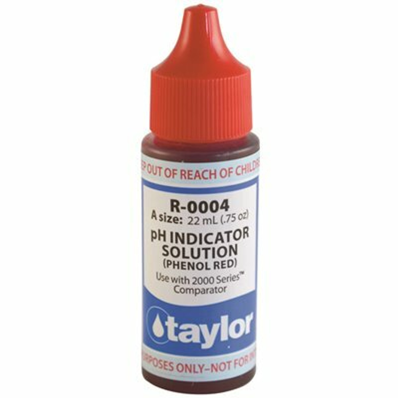 Taylor 0.75 Oz. Bottle Test Kit Replacement Reagent Refill Bottles Phenolic Red Reagent