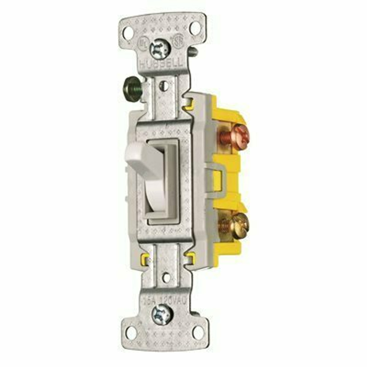 Hubbell Wiring 15 Amp 120-Volt 3-Way Toggle Switch, White