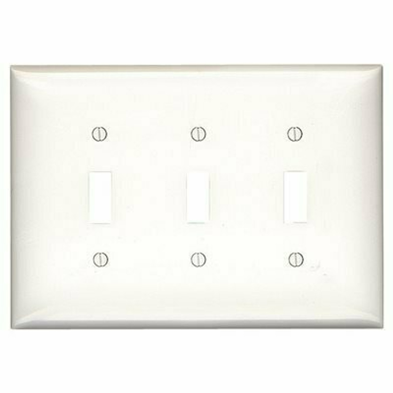 Leviton White 3-Gang Toggle Wall Plate (1-Pack) - 609058